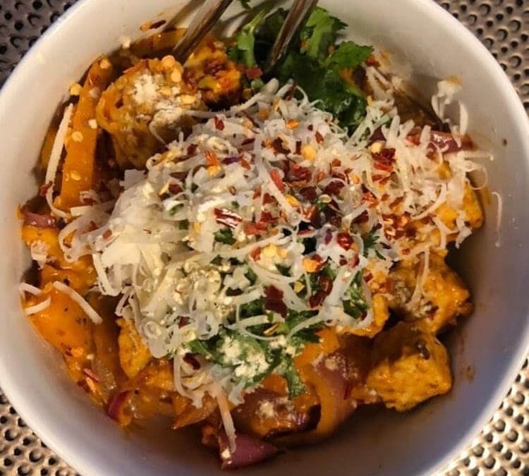 Thai Tempeh and Butternut Squash Noodle Bowl